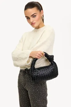 Outlet LOAVIES BRAIDED BABE - BLACK Zwart