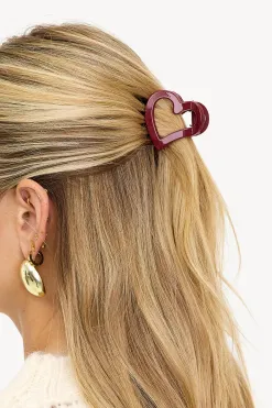 Fashion LOAVIES HEART IN HAND Donkerrood