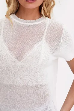 Outlet LOAVIES KNIT MY THING - WHITE Wit