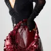 Fashion LOAVIES SHINING STAR - DARK RED Donkerrood