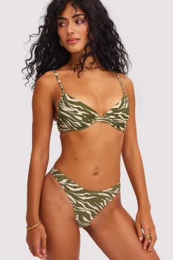 Clearance LOAVIES WAVE SEEKER - GREEN ZEBRA Donkergroen